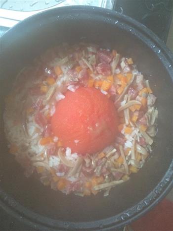 电饭煲版整个西红柿饭的做法图解6