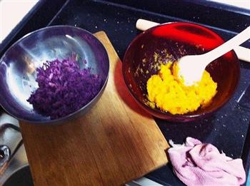 紫薯玫瑰&南瓜小礼帽馒头的做法步骤1