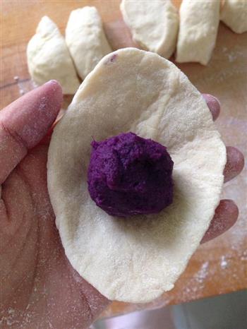 紫薯面包卷的做法图解4