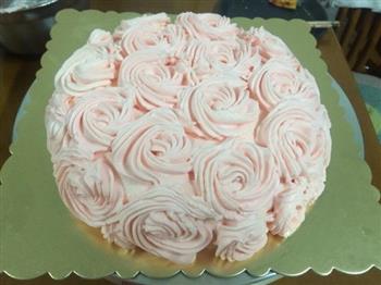 8寸玫瑰花奶油蛋糕的做法图解17
