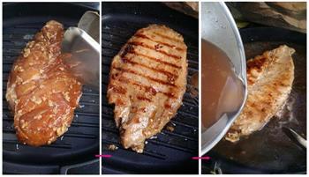 香煎鸡胸肉佐石榴汁的做法步骤4