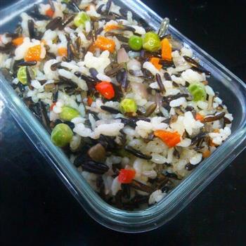 杂蔬芝士菰米焗饭的做法图解4