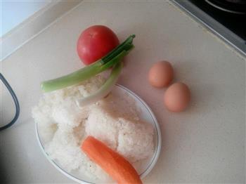 西红蛋炒饭的做法步骤1