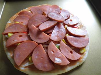 火腿彩椒披萨的做法步骤10
