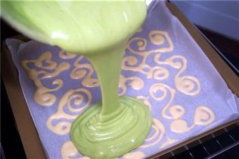 绿茶彩绘蛋糕卷的做法步骤15