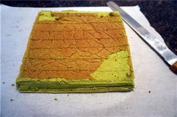 绿茶彩绘蛋糕卷的做法步骤18