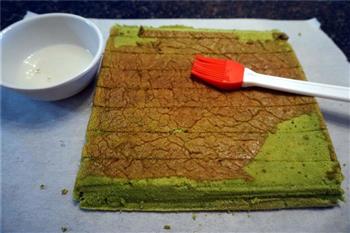 绿茶彩绘蛋糕卷的做法步骤19