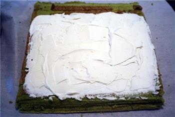 绿茶彩绘蛋糕卷的做法步骤20