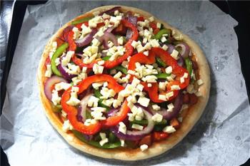 杂蔬火腿披萨的做法步骤10