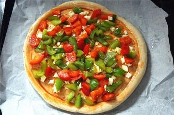 杂蔬火腿披萨的做法步骤6