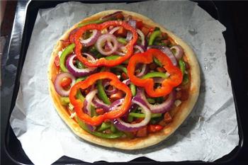 杂蔬火腿披萨的做法图解9