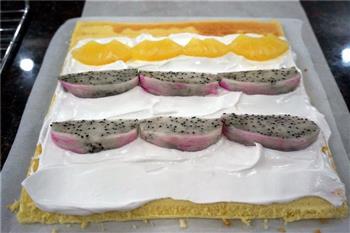 粉红爱心彩绘蛋糕卷—冬季暖身的做法步骤33