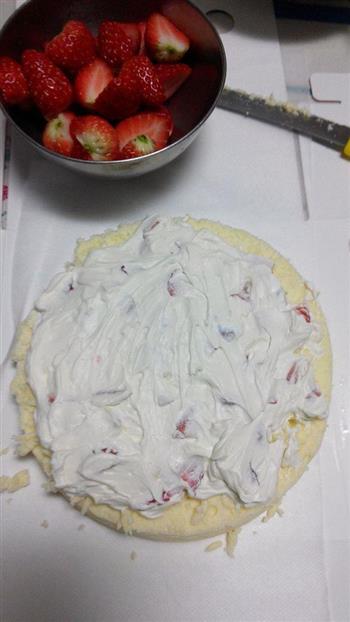 草莓轻芝士蛋糕的做法步骤7