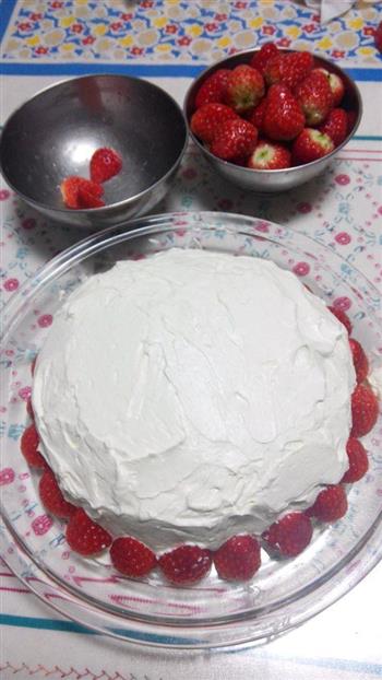 草莓轻芝士蛋糕的做法步骤9