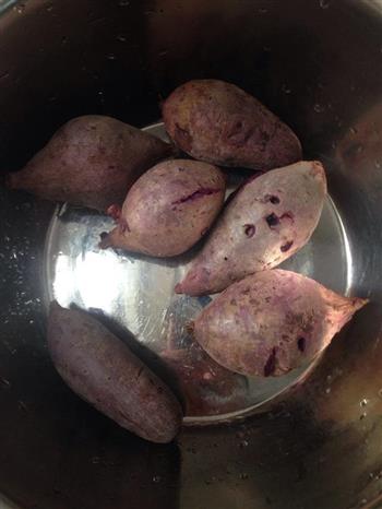 紫薯糯米糍-雪媚娘的做法步骤1