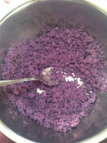 紫薯糯米糍-雪媚娘的做法步骤2