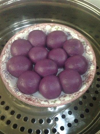 紫薯糯米糍-雪媚娘的做法步骤5