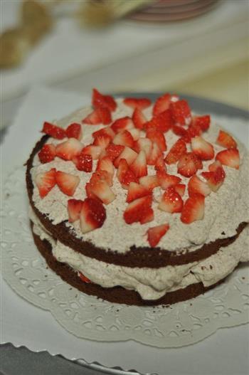 巧克力草莓奶油蛋糕的做法步骤5