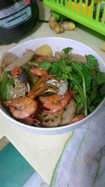 干锅香辣虾+蟹的做法步骤8