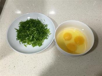 茴香杆拌花生米、茴香炒鸡蛋、茴香煎饼的做法图解5