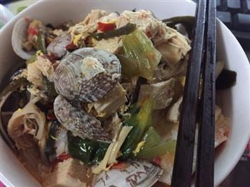 韩国花蛤辣味豆腐汤的做法步骤7
