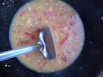 西红柿鸡蛋疙瘩汤 快速早餐的做法步骤3
