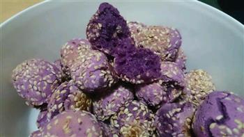 紫薯麻团的做法图解3