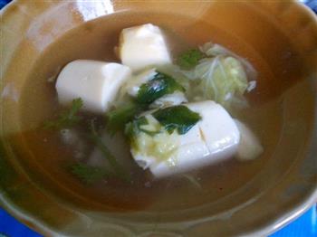 日本香芹豆腐清汤的做法步骤4