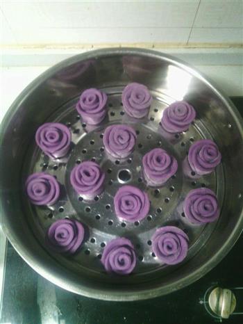 紫薯玫瑰卷的做法步骤10