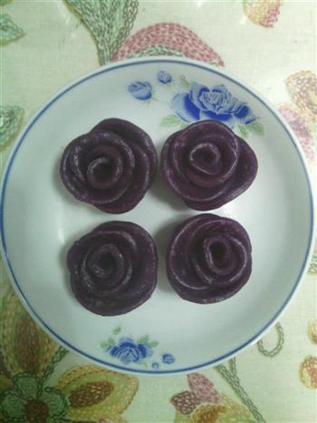 紫薯玫瑰卷的做法步骤11