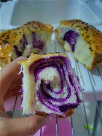 笑妈版-外酥内软紫薯面包的做法步骤3