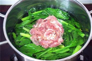 瘦肉菜心刀削面—冬季暖身的做法步骤10