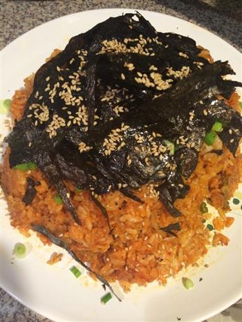 韩式泡菜炒饭-Kimchi Bokkeumbap的做法步骤6