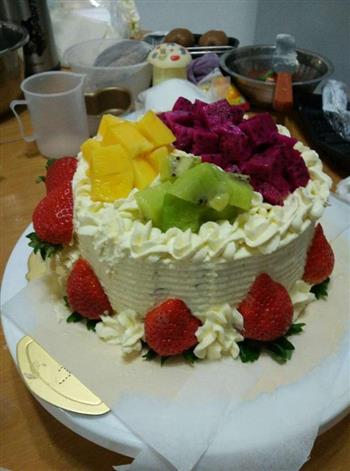 奶油水果装饰可可蛋糕的做法步骤27