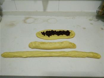 汤种蜜豆花环面包的做法步骤6