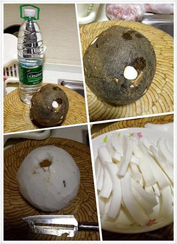 椰子炖鸡汤的做法步骤1