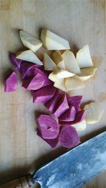 红薯紫薯粥的做法步骤1