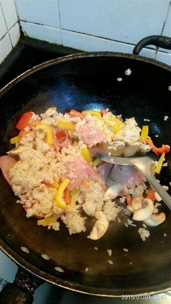 培根彩椒蘑菇焗饭的做法图解2