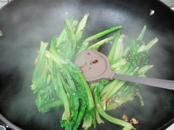 豆豉鲮鱼炒油麦菜的做法图解5