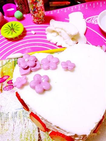 语-翻糖奶油水果蛋糕的做法步骤5