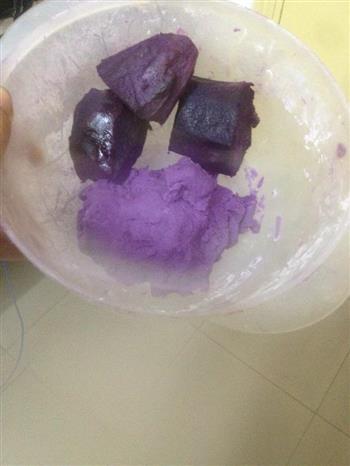奶香紫薯糯米糍的做法步骤1