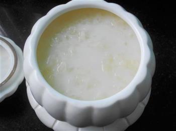润肤美白-雪耳椰汁牛奶羹的做法步骤7