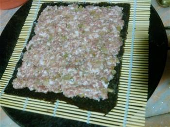 榨菜猪肉紫菜卷-乌江榨菜的做法步骤6