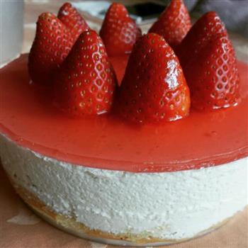 草莓酸奶冻芝士蛋糕的做法图解6