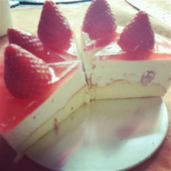 草莓酸奶冻芝士蛋糕的做法步骤8