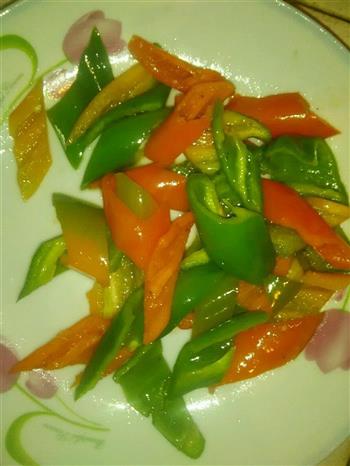 青椒酸菜爆炒肥肠的做法步骤8