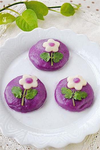花朵紫薯饼的做法步骤14