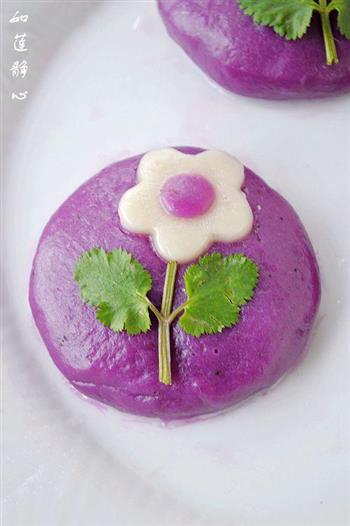 花朵紫薯饼的做法步骤15