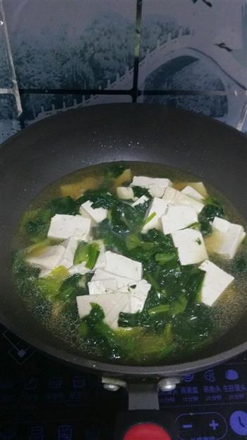 小白菜炖豆腐的做法图解3