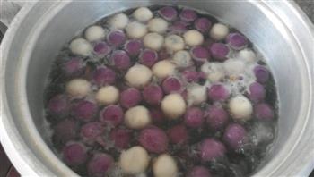 紫薯芝麻花生汤圆的做法步骤6